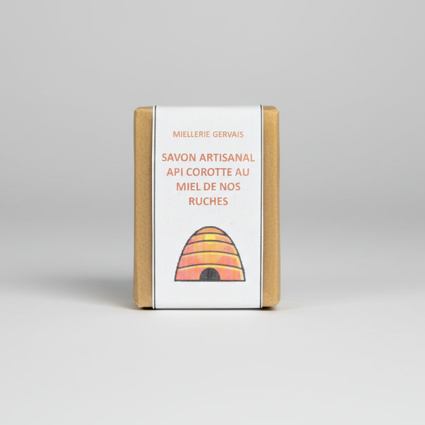Savon Apicorotte au miel de nos ruches de la Savonnerie du Loup qui Chante (100g)